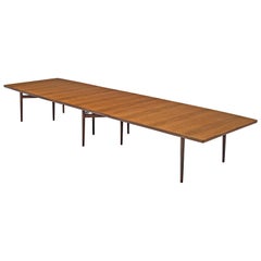 Arne Vodder Extremely Large Conference Table in Rosewood
