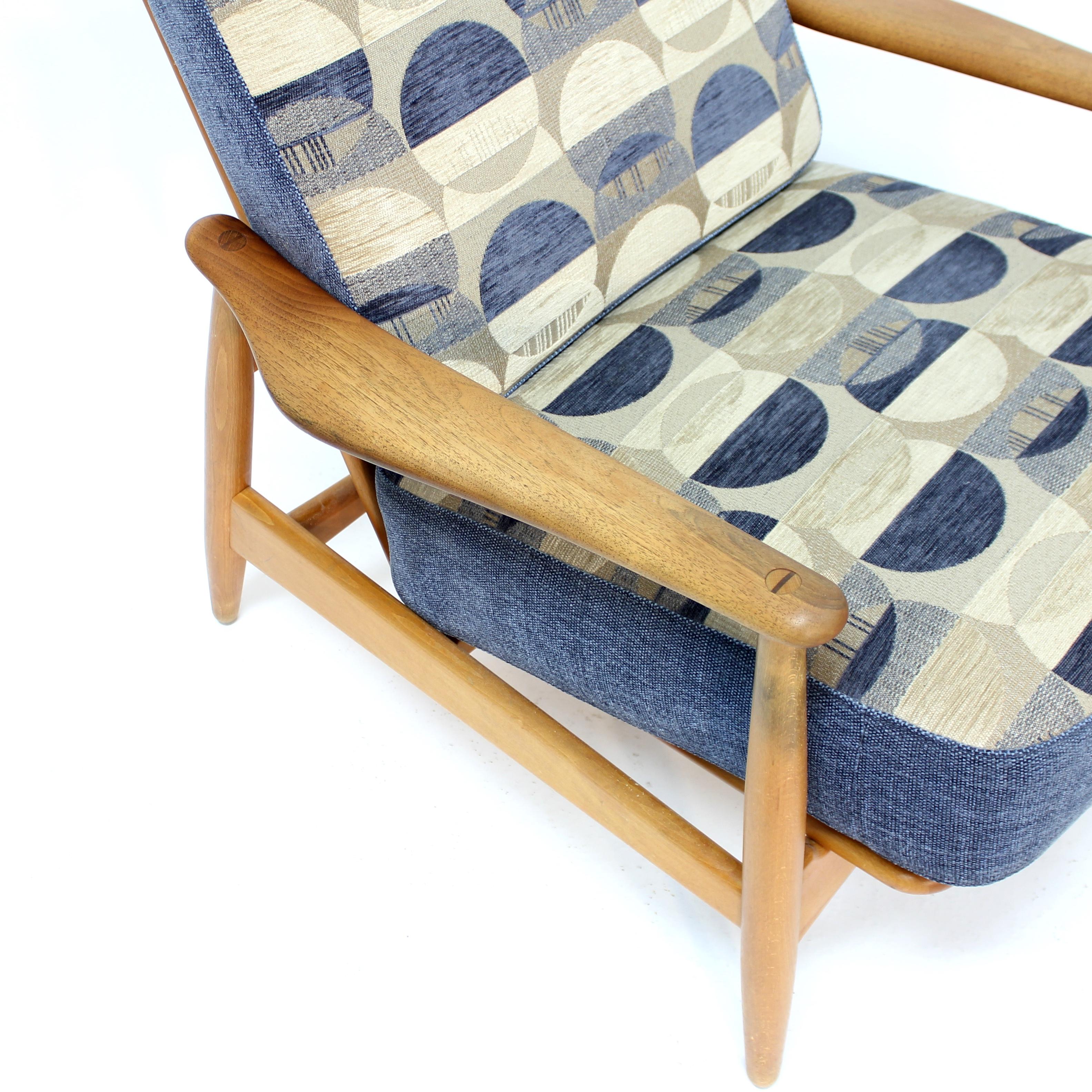 Arne Vodder, chaise longue FD 161 en teck et hêtre, France & Son, Danemark, années 1960 en vente 5