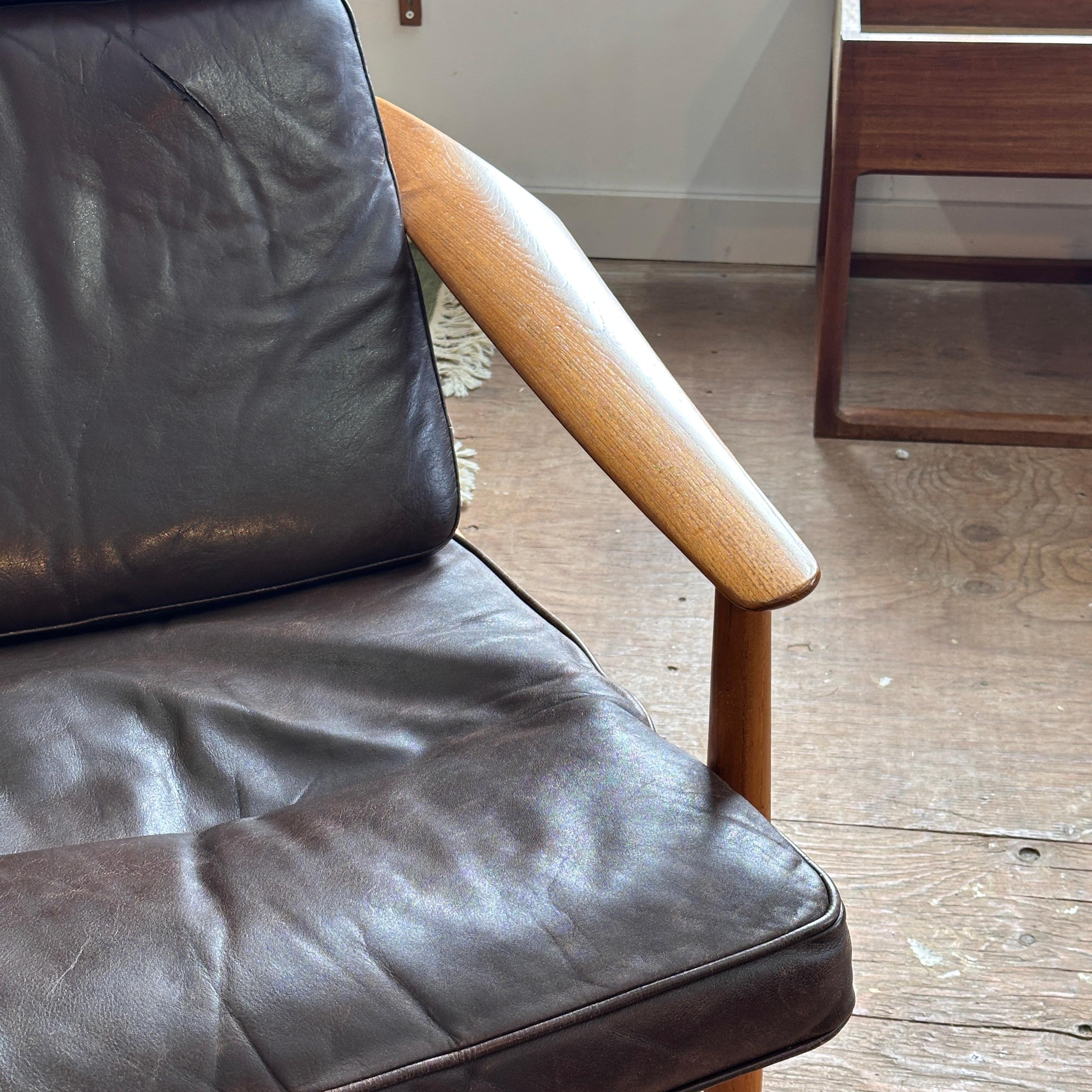 Silla de salón Arne Vodder FD-164 Cuero en venta