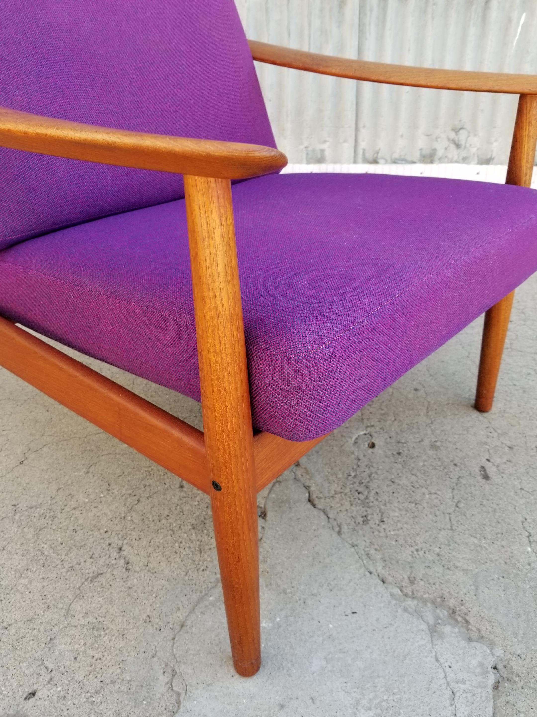 Arne Vodder FD 164 Teak Adjustable Lounge Chair 1