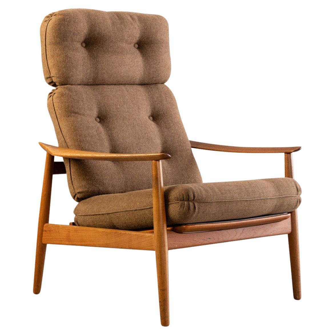 Arne Vodder Fd 165 Highback Lounge Chair in Teak