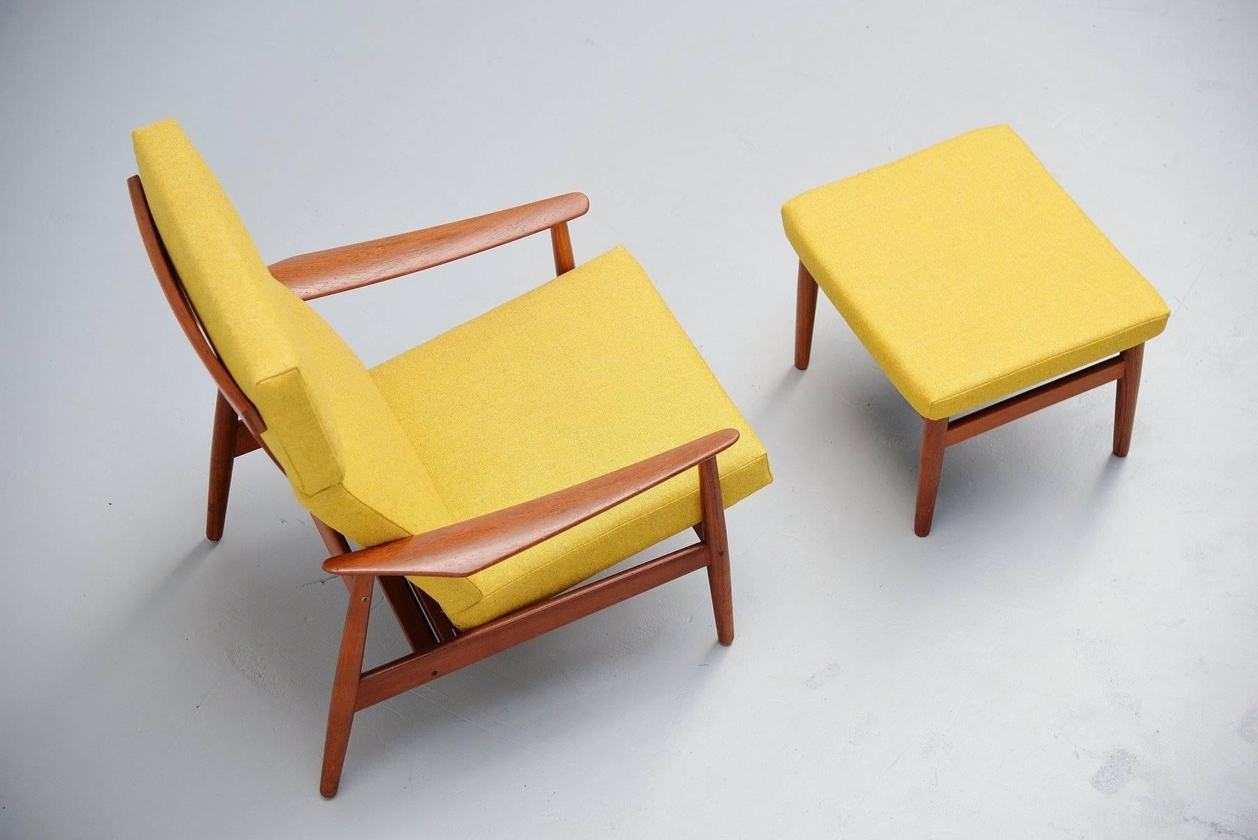 Scandinavian Modern Arne Vodder FD164 Adjustable Lounge Chair France & Son 1962
