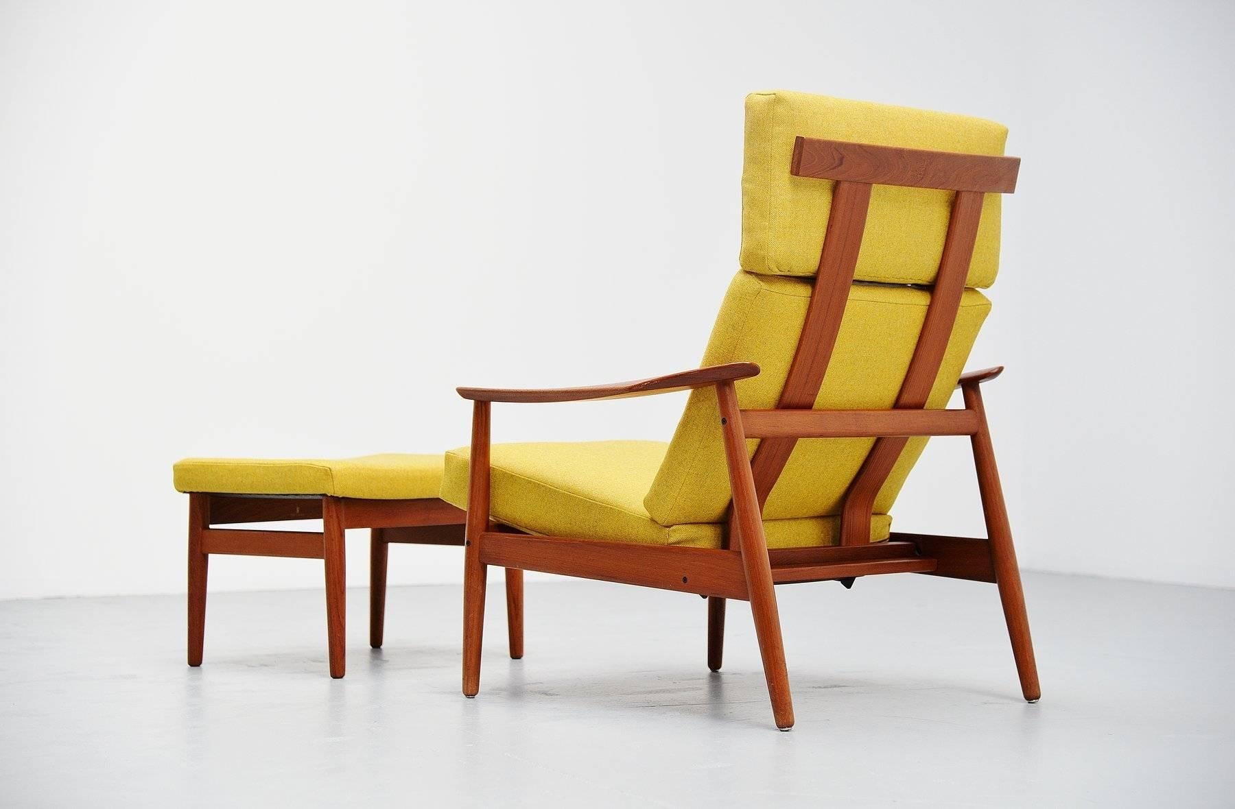 Upholstery Arne Vodder FD164 Adjustable Lounge Chair France & Son 1962