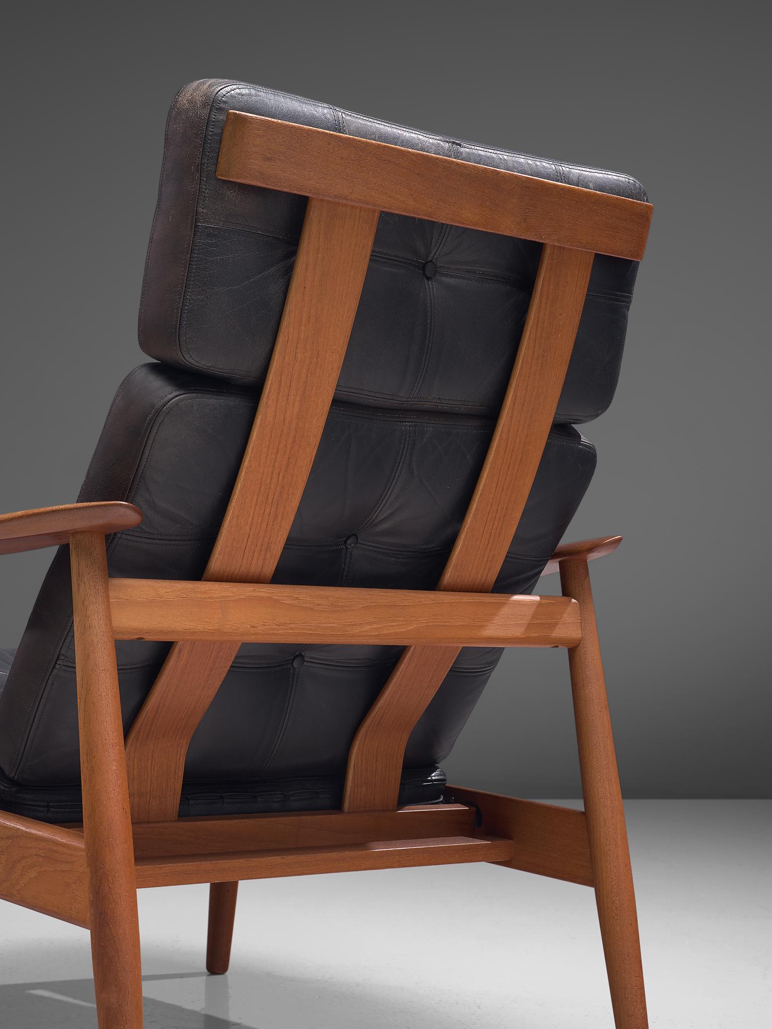 Mid-20th Century Arne Vodder 'FD164' Teak Lounge Chair and Ottoman