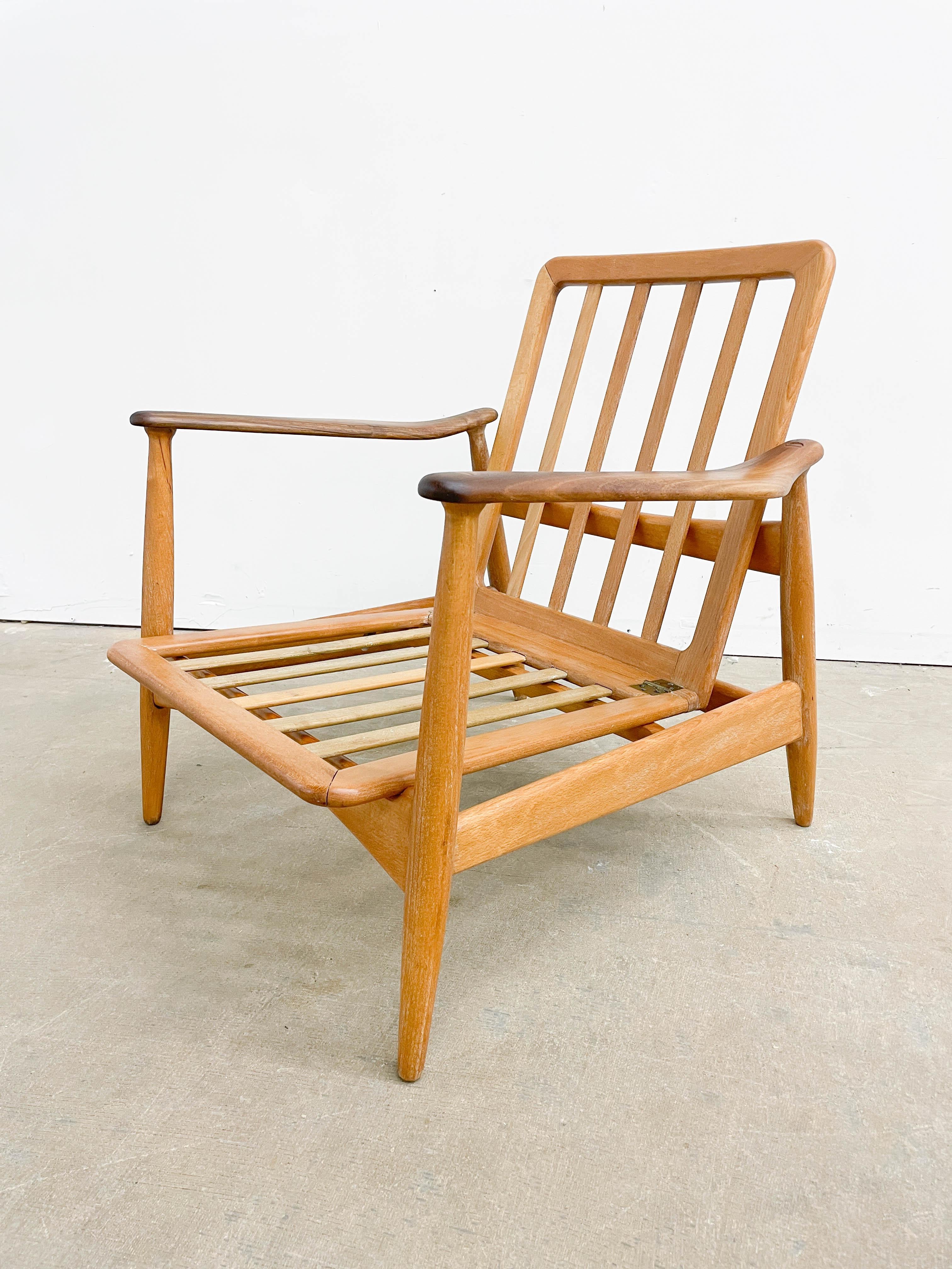 Arne Vodder for Bovirke Adjustable Lounge Chair In Good Condition In Kalamazoo, MI