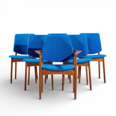 Arne Vodder pour Bovirke Chaises de salle à manger danoises du milieu du siècle en teck - Lot de 6