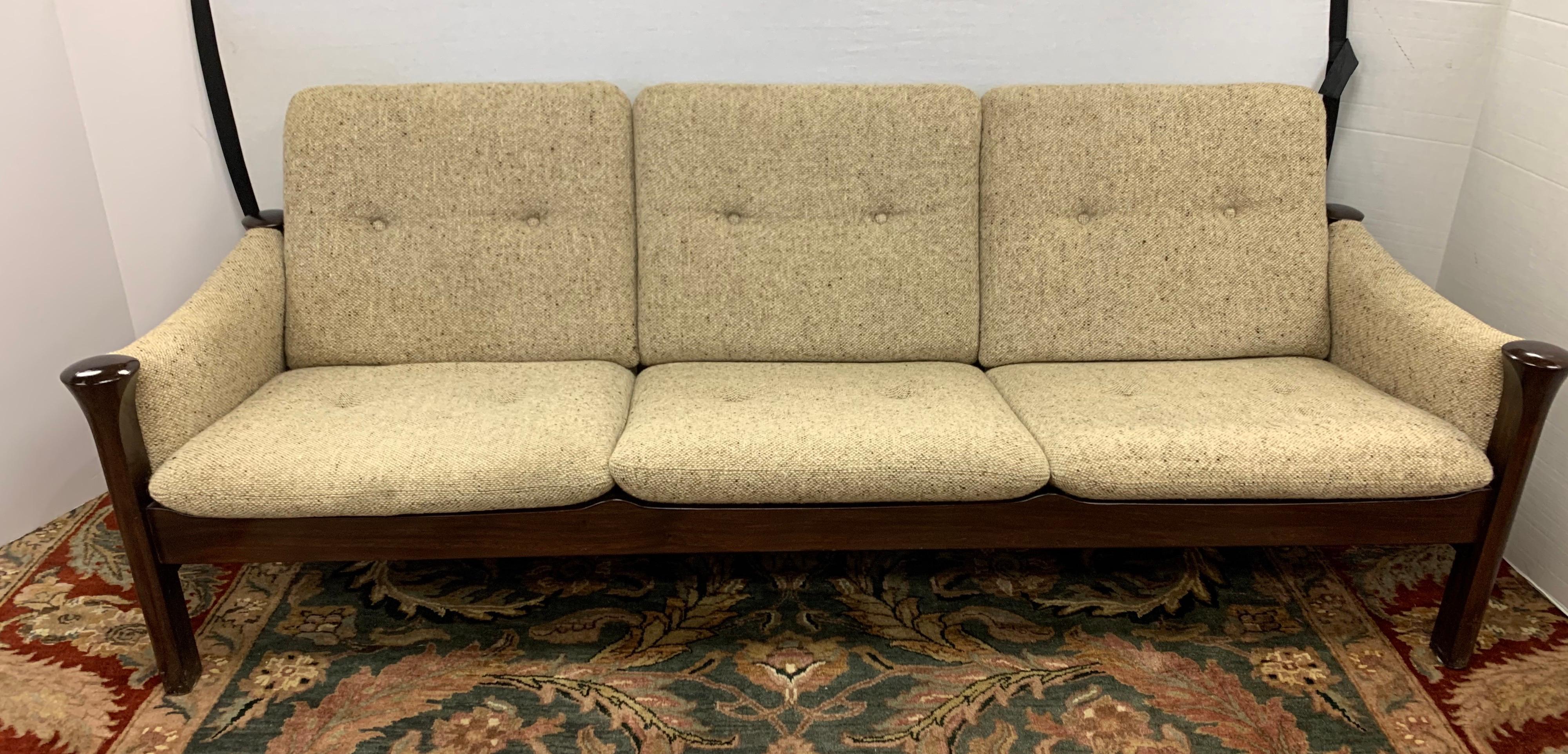 Scandinavian Modern Arne Vodder for Cado Furniture Denmark Signed Three-Seat Danish Modern Sofa
