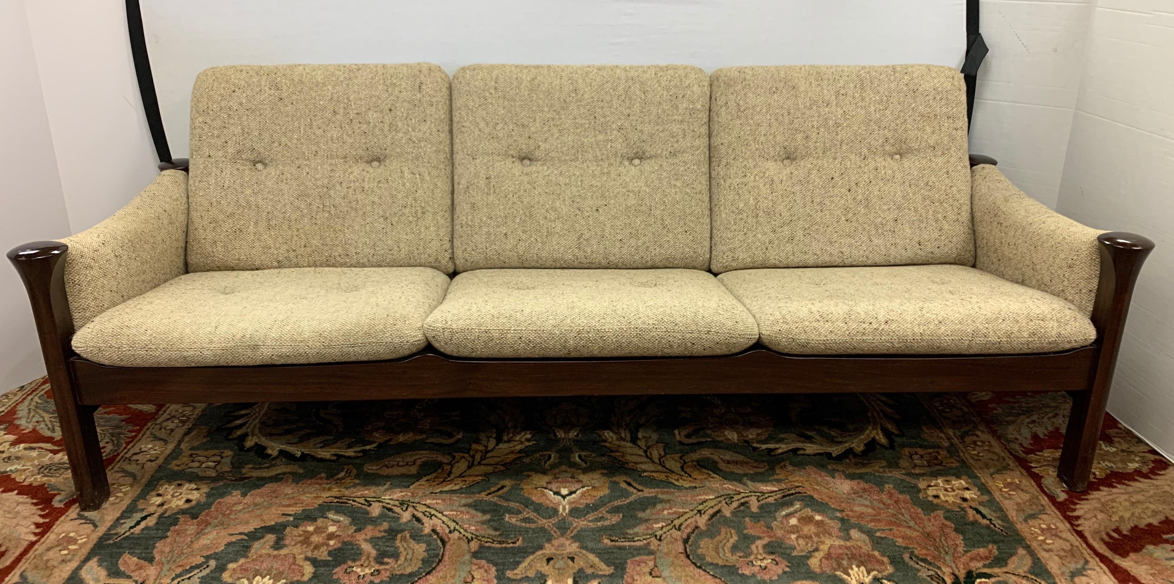 Arne Vodder for Cado Furniture Denmark Signed Three-Seat Danish Modern Sofa In Good Condition In West Hartford, CT