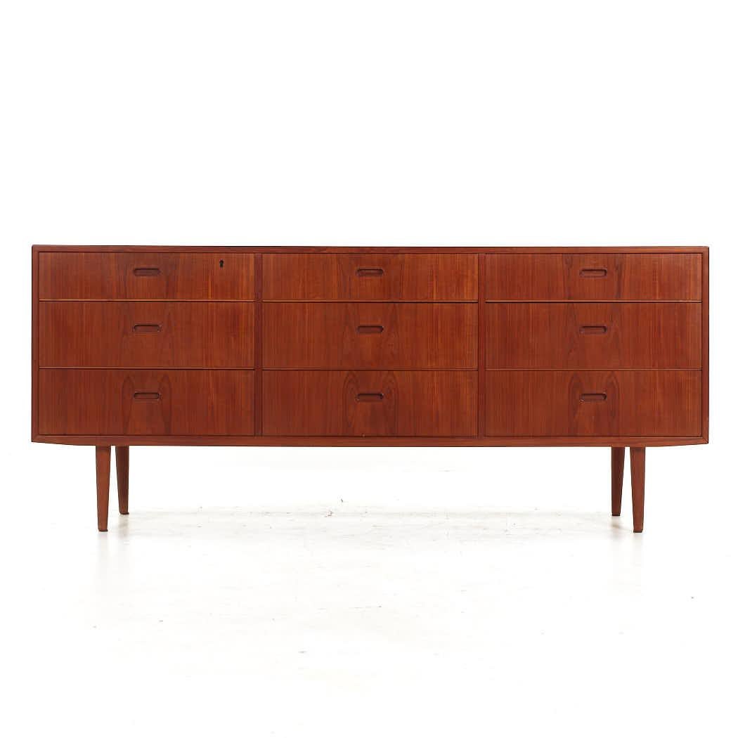 Arne Vodder for Falster Mid Century Danish Teak Lowboy Dresser

This lowboy measures: 72 wide x 17.75 deep x 30.75 inches high

All pieces of furniture can be had in what we call restored vintage condition. That means the piece is restored upon