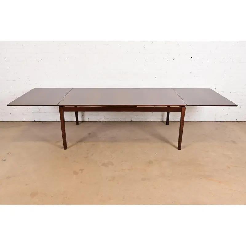 Mid-Century Modern Arne Vodder for H. Sigh & Son's Extension Dining Table, Newly Refinished For Sale