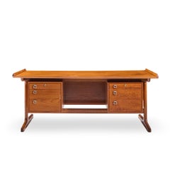 Arne Vodder for HP Hansen Mid Century Danish Teak Executive Desk