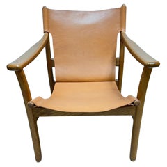 Arne Vodder for Kircodan Danish Teak and Cognac Leather Lounge Chair 1950s