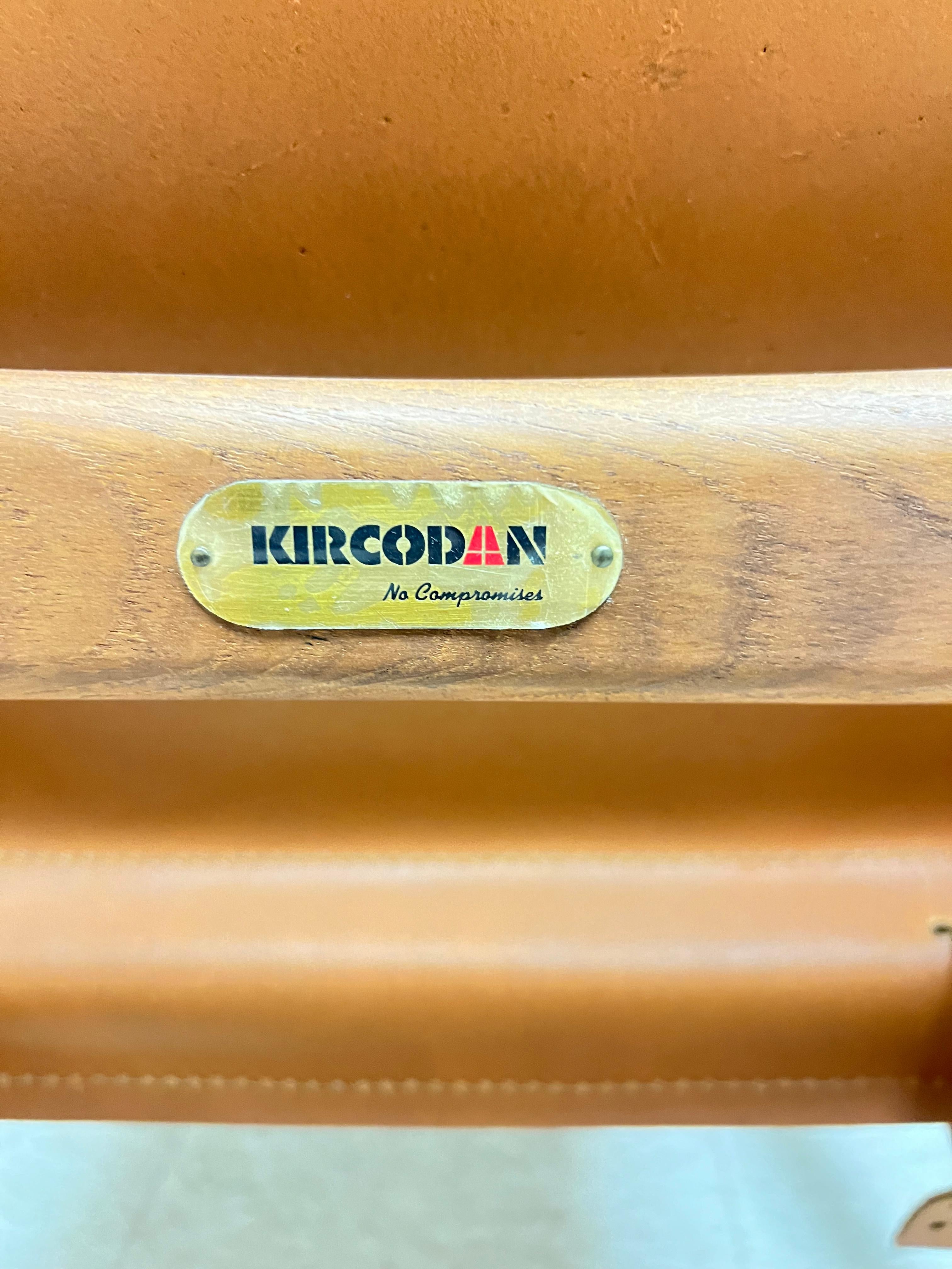 Mid-20th Century Arne Vodder for Kircodan Danish Teak and Cognac Leather Lounge Chair 1950s For Sale