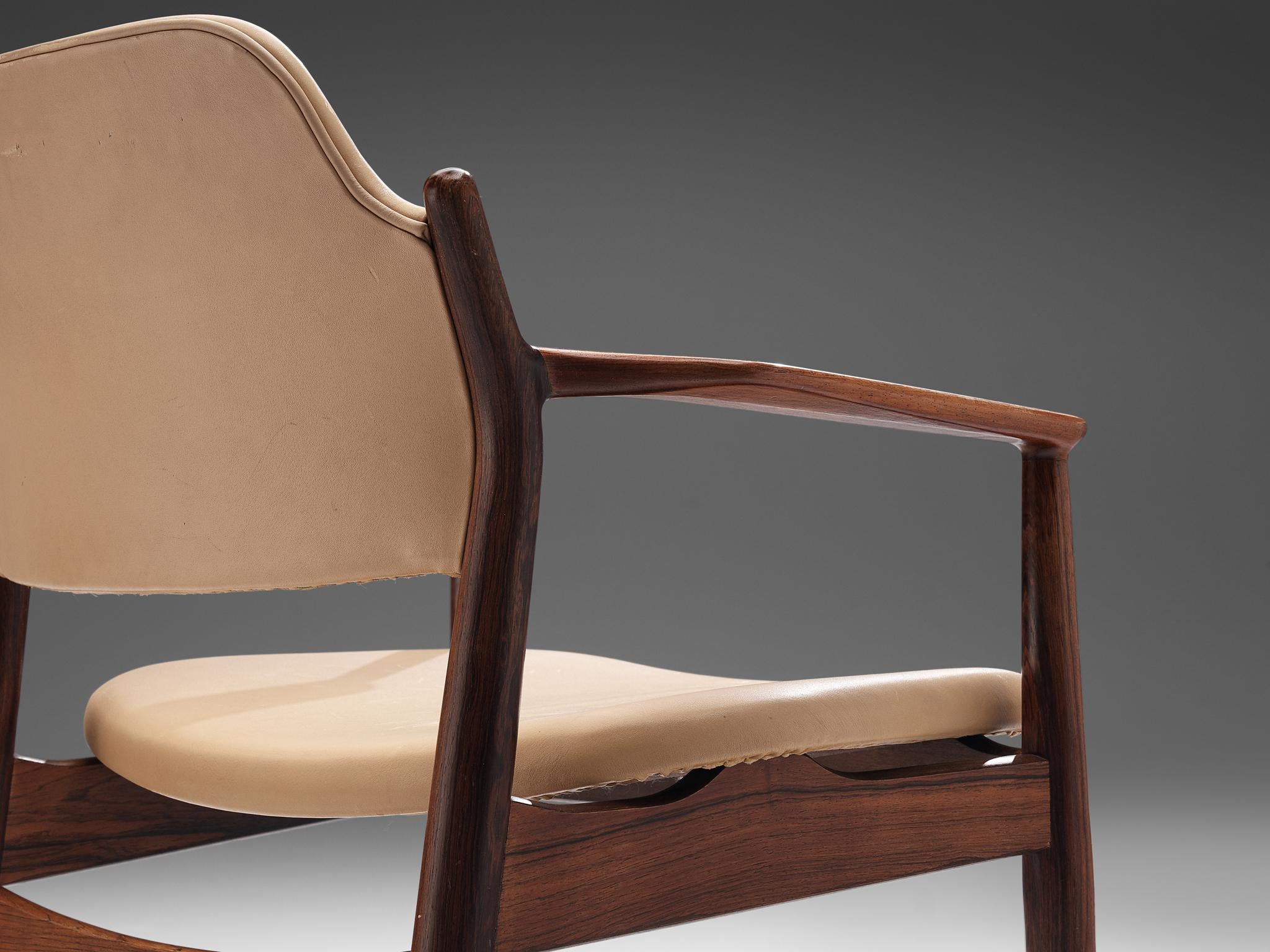 Scandinavian Modern Arne Vodder for Sibast Armchair in Rosewood