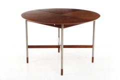 Arne Vodder for Sibast, Attr. Walnut and Brushed Stainless Steel Dining Table