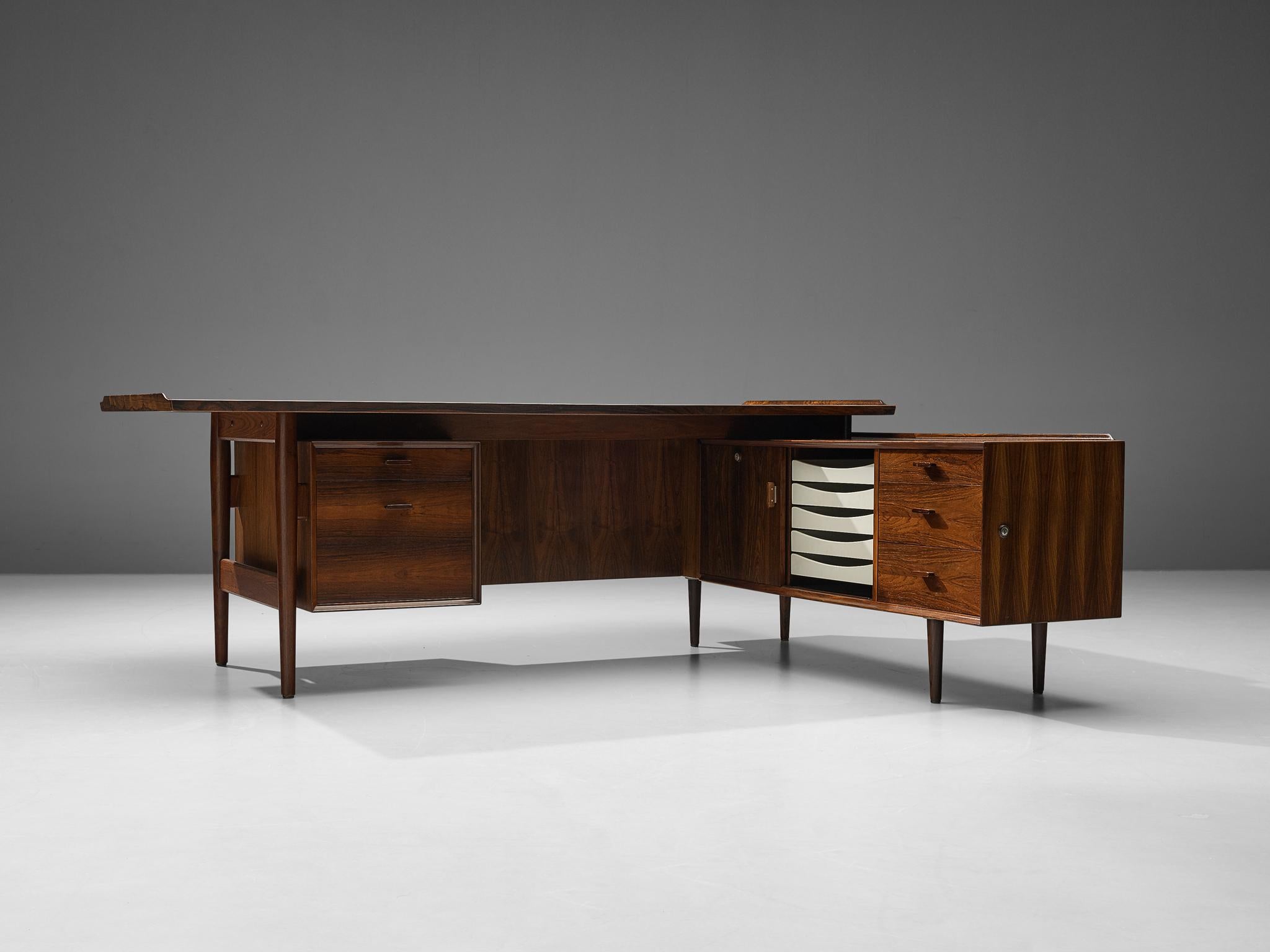 Scandinavian Modern Arne Vodder for Sibast Corner Desk in Rosewood