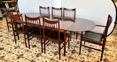 Arne Vodder for Sibast Danish Modern Dining Room Set Table & Eight Chairs