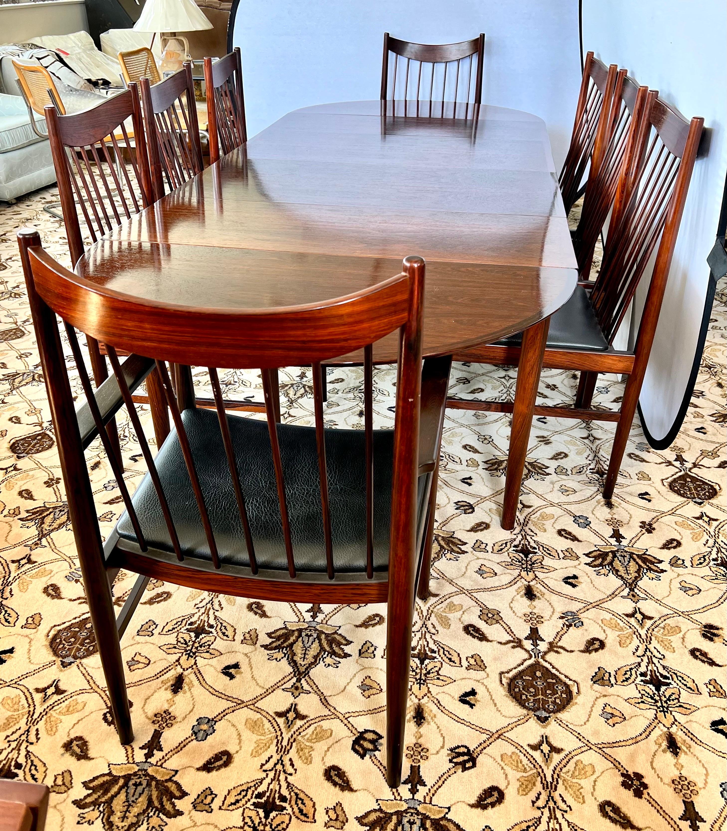 Arne Vodder for Sibast Danish Modern Dining Room Set Table & Eight Chairs In Good Condition In West Hartford, CT