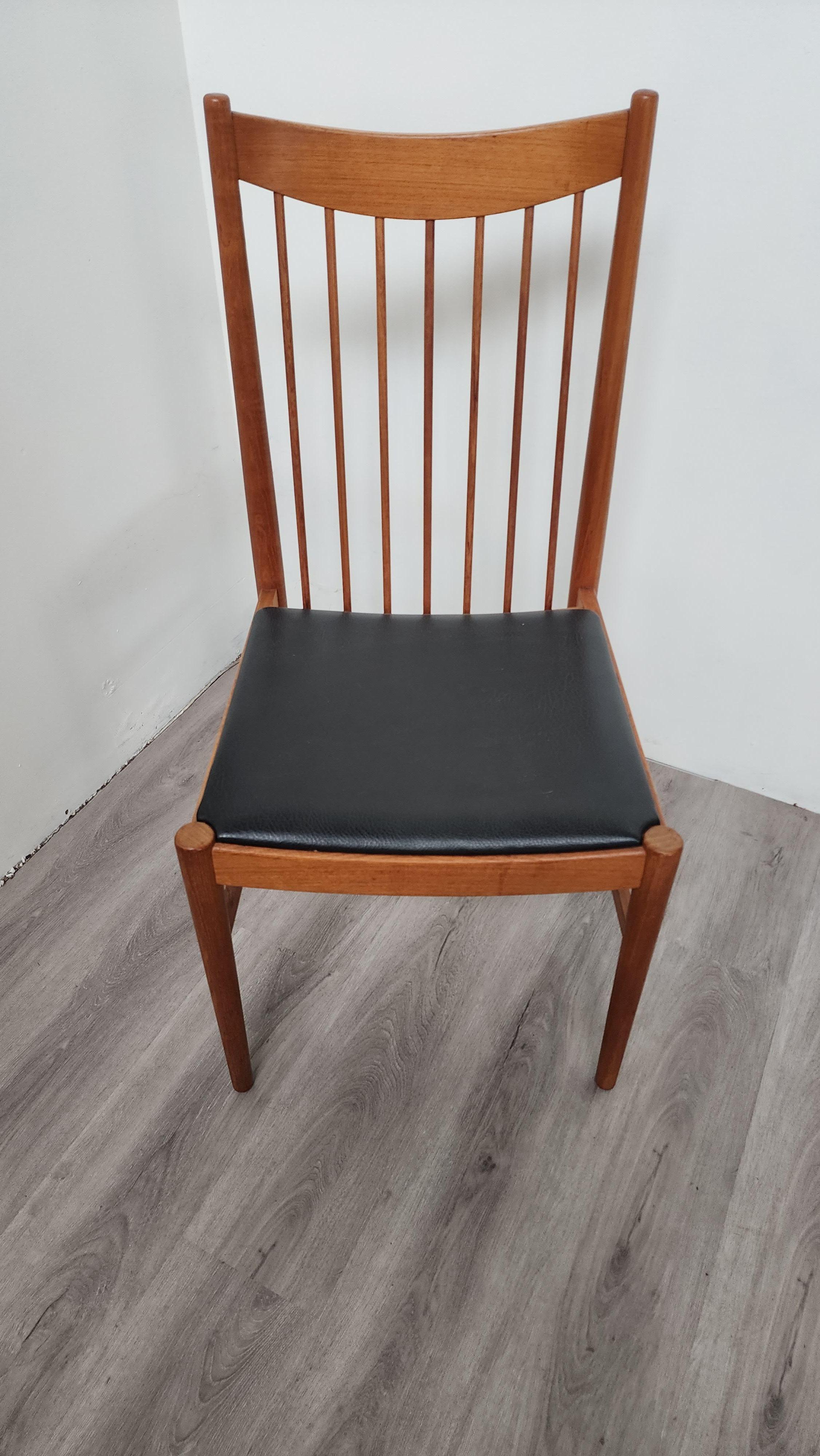 Arne Vodder for Sibast Danish Teak Dining Chairs set of 6 5