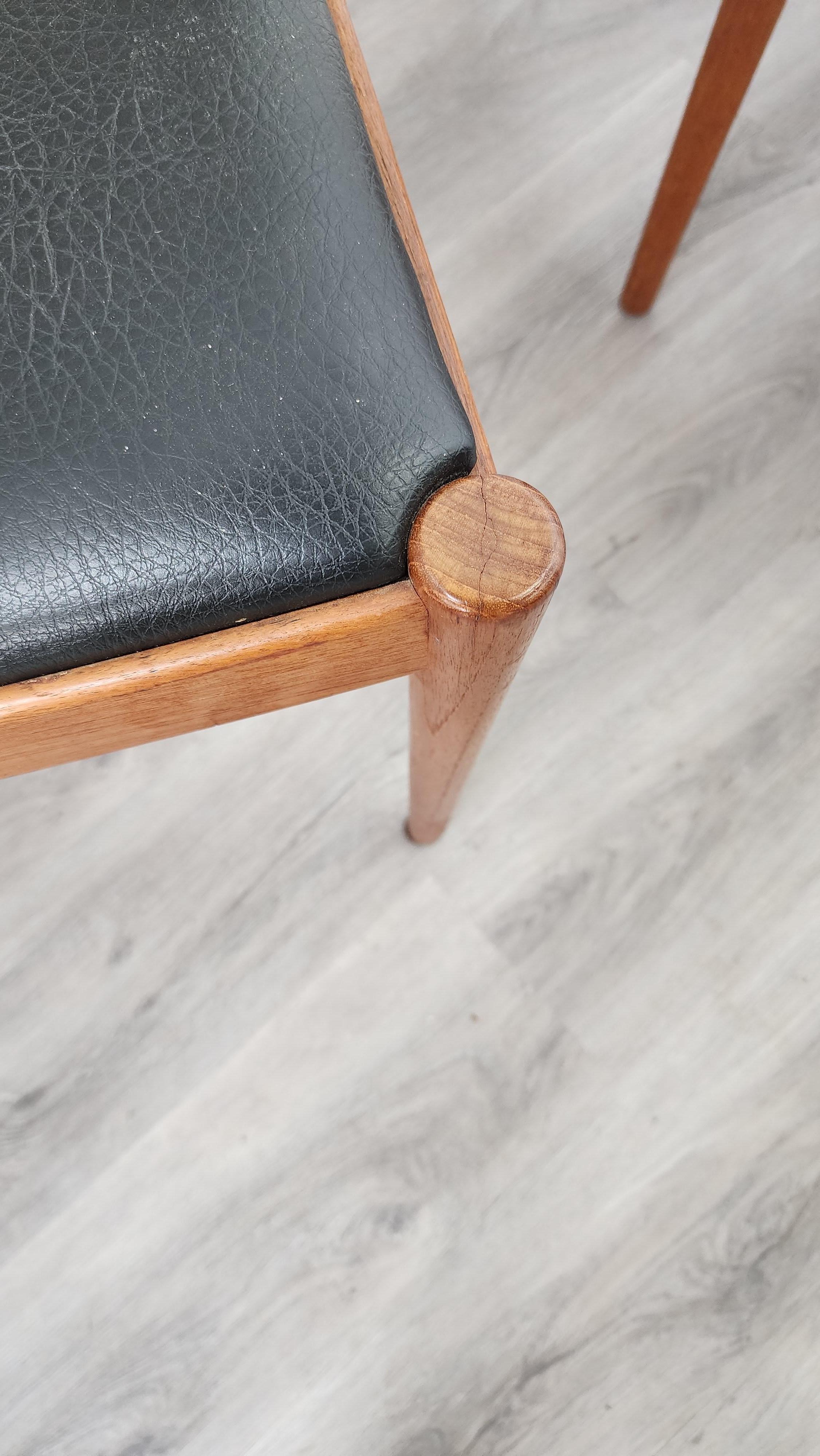 Arne Vodder for Sibast Danish Teak Dining Chairs set of 6 6