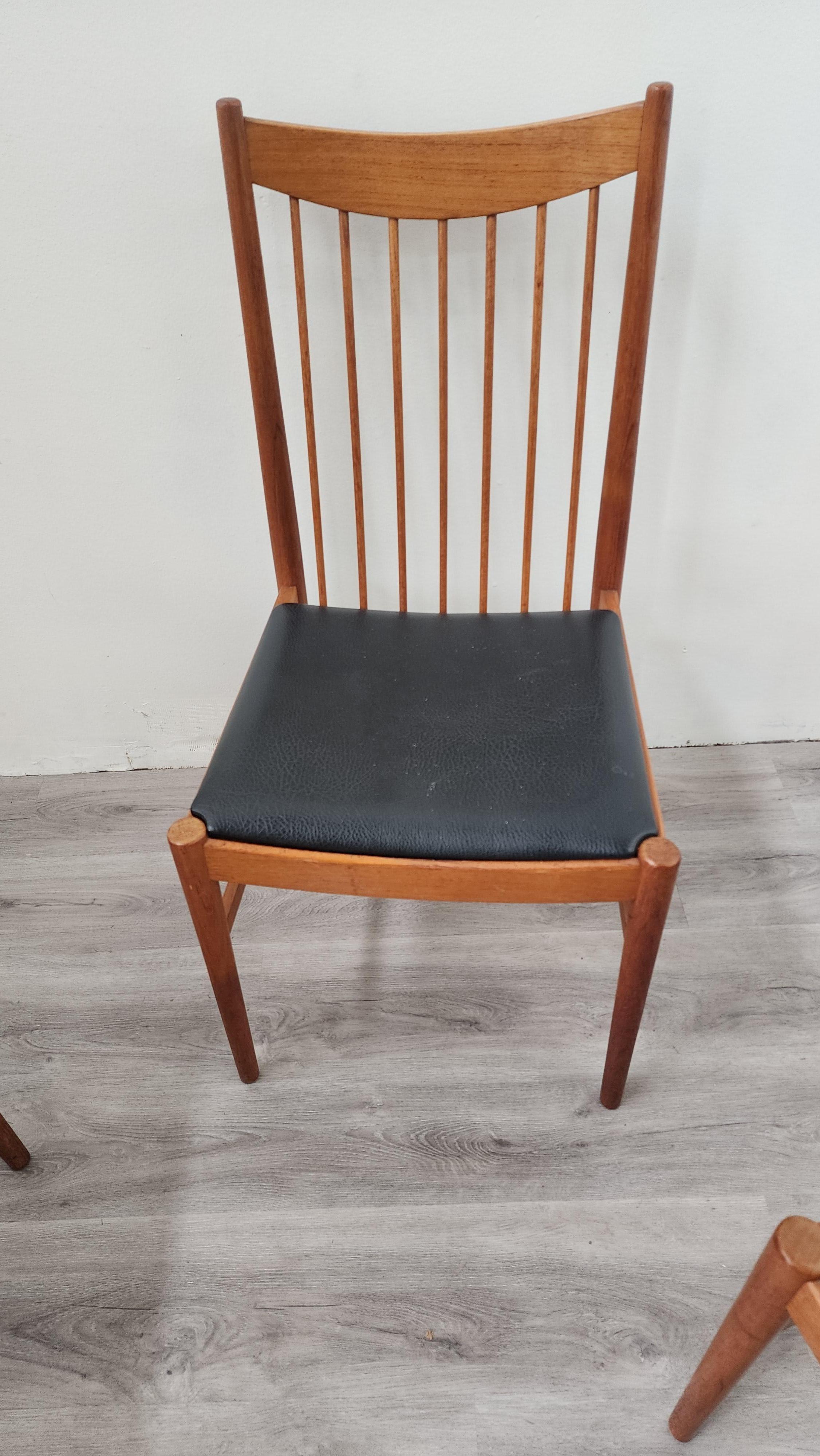 Arne Vodder for Sibast Danish Teak Dining Chairs set of 6 7