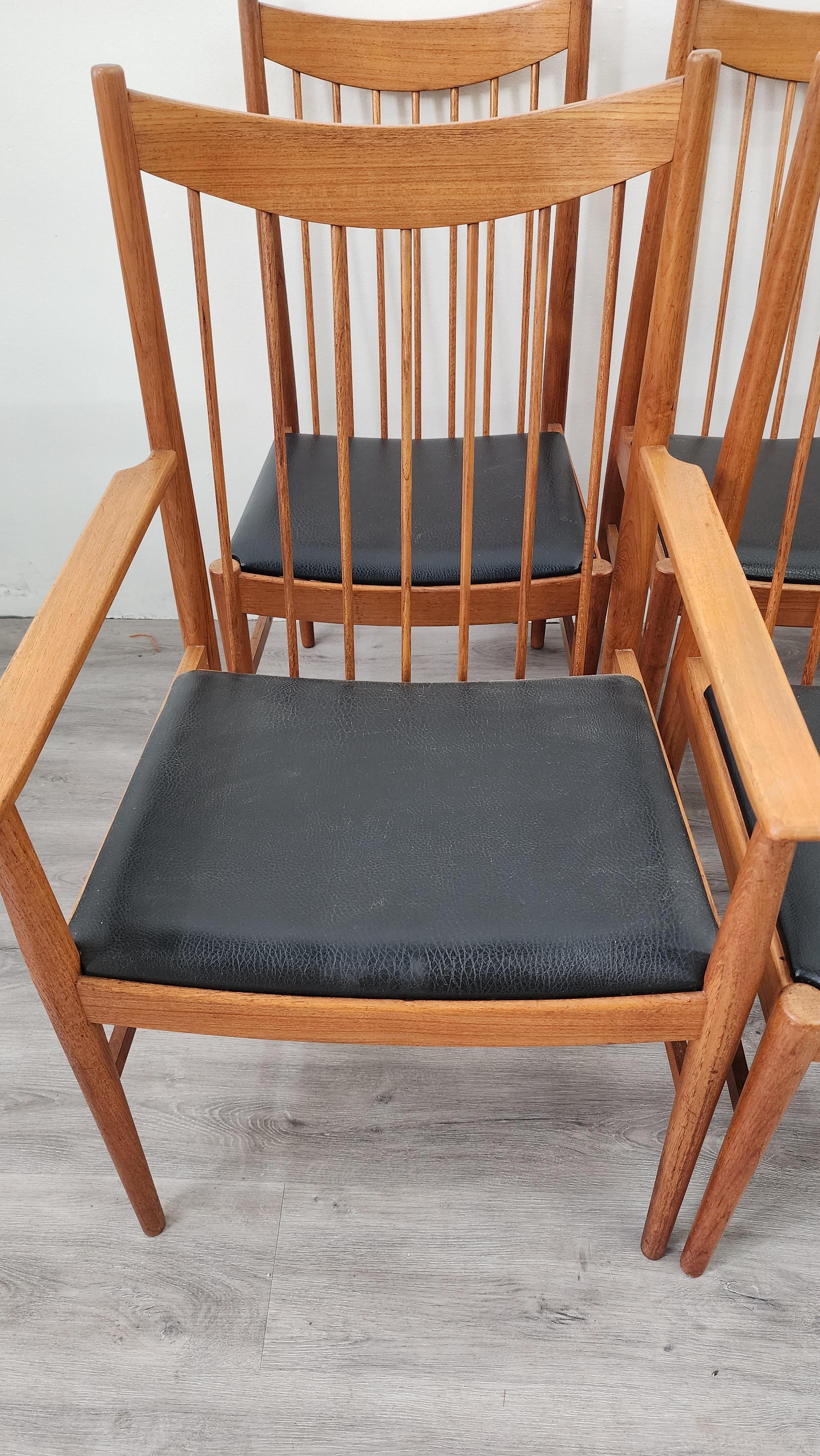 20th Century Arne Vodder for Sibast Danish Teak Dining Chairs set of 6