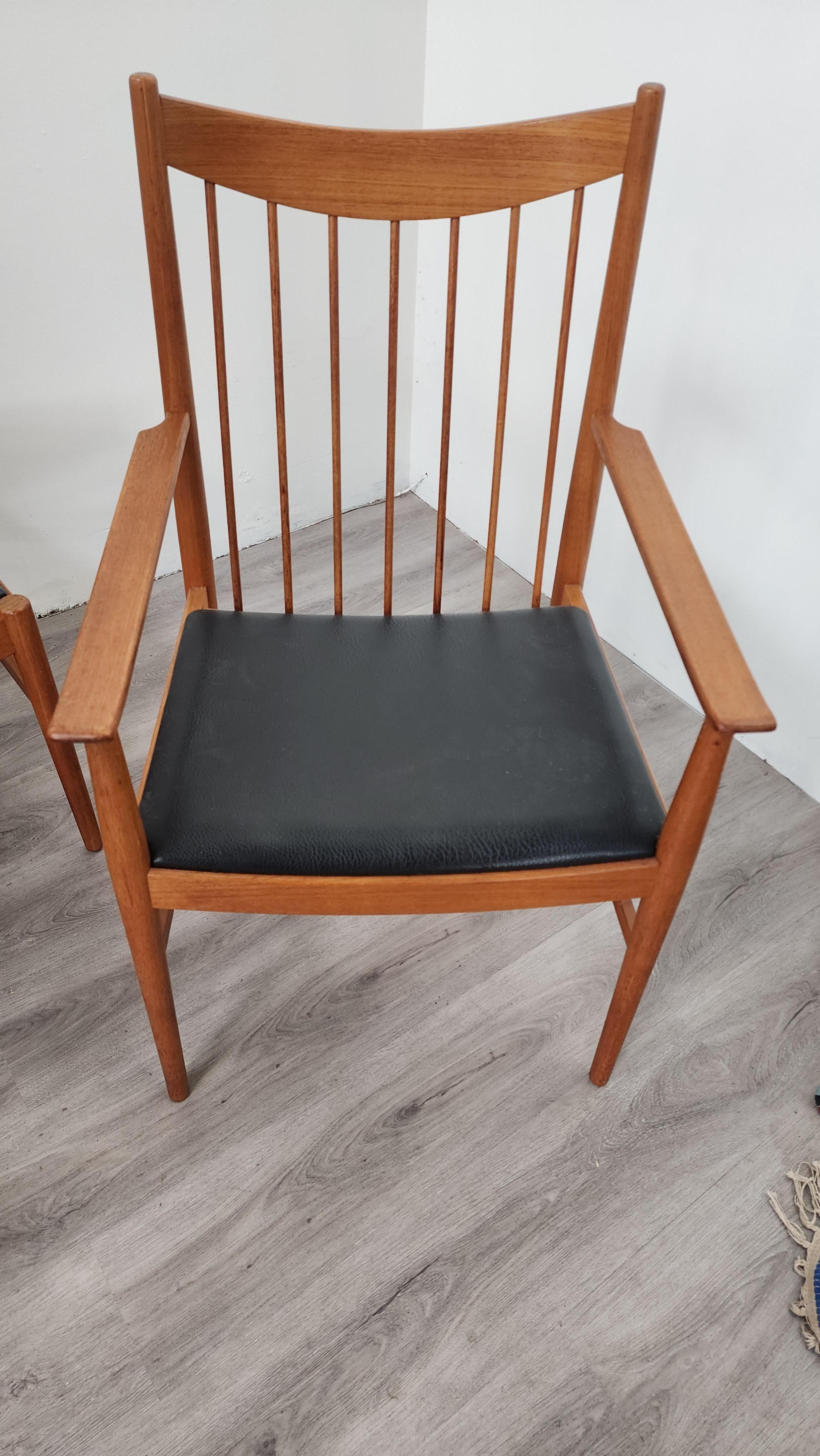 Arne Vodder for Sibast Danish Teak Dining Chairs set of 6 2