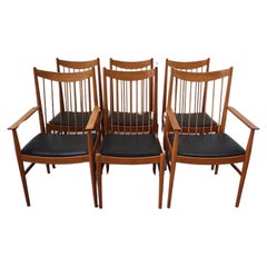 Vintage Arne Vodder for Sibast Danish Teak Dining Chairs set of 6