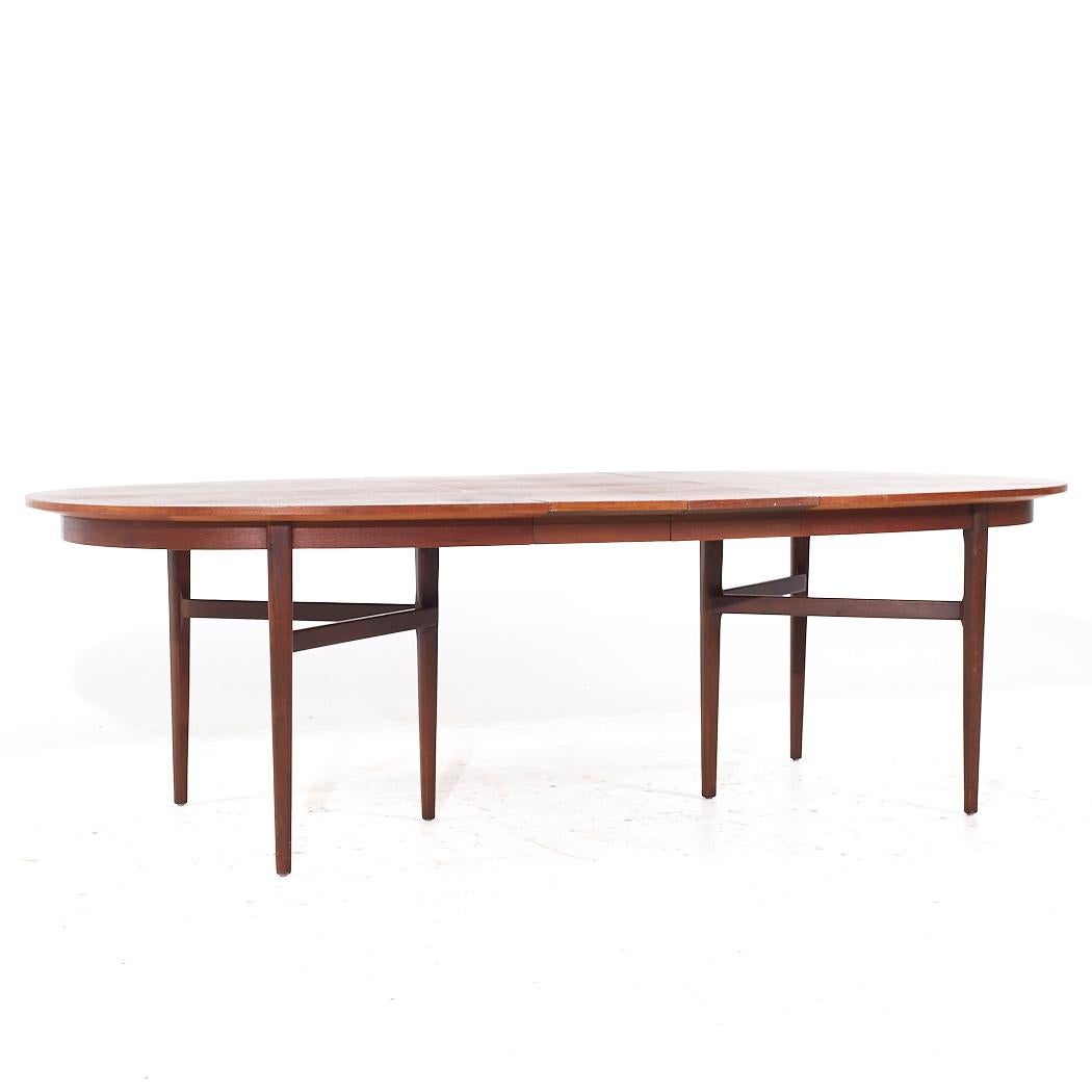 Arne Vodder pour Sibast MCM Table de salle à manger extensible en teck danois avec 2 abattants en vente 3