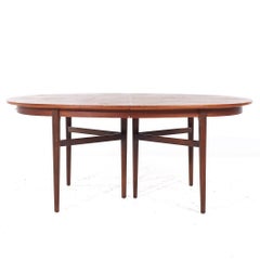 Arne Vodder for Sibast MCM Danish Teak Expanding Dining Table with 2 Leaves