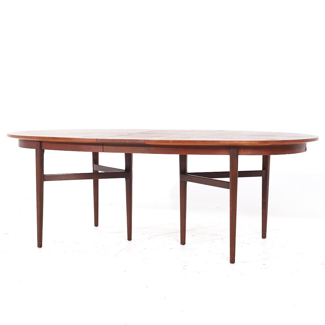 Arne Vodder pour Sibast MCM Table de salle à manger extensible en teck danois avec 2 abattants en vente 2