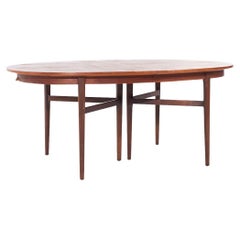 Arne Vodder para Sibast MCM Mesa de comedor danesa extensible de teca con 2 hojas