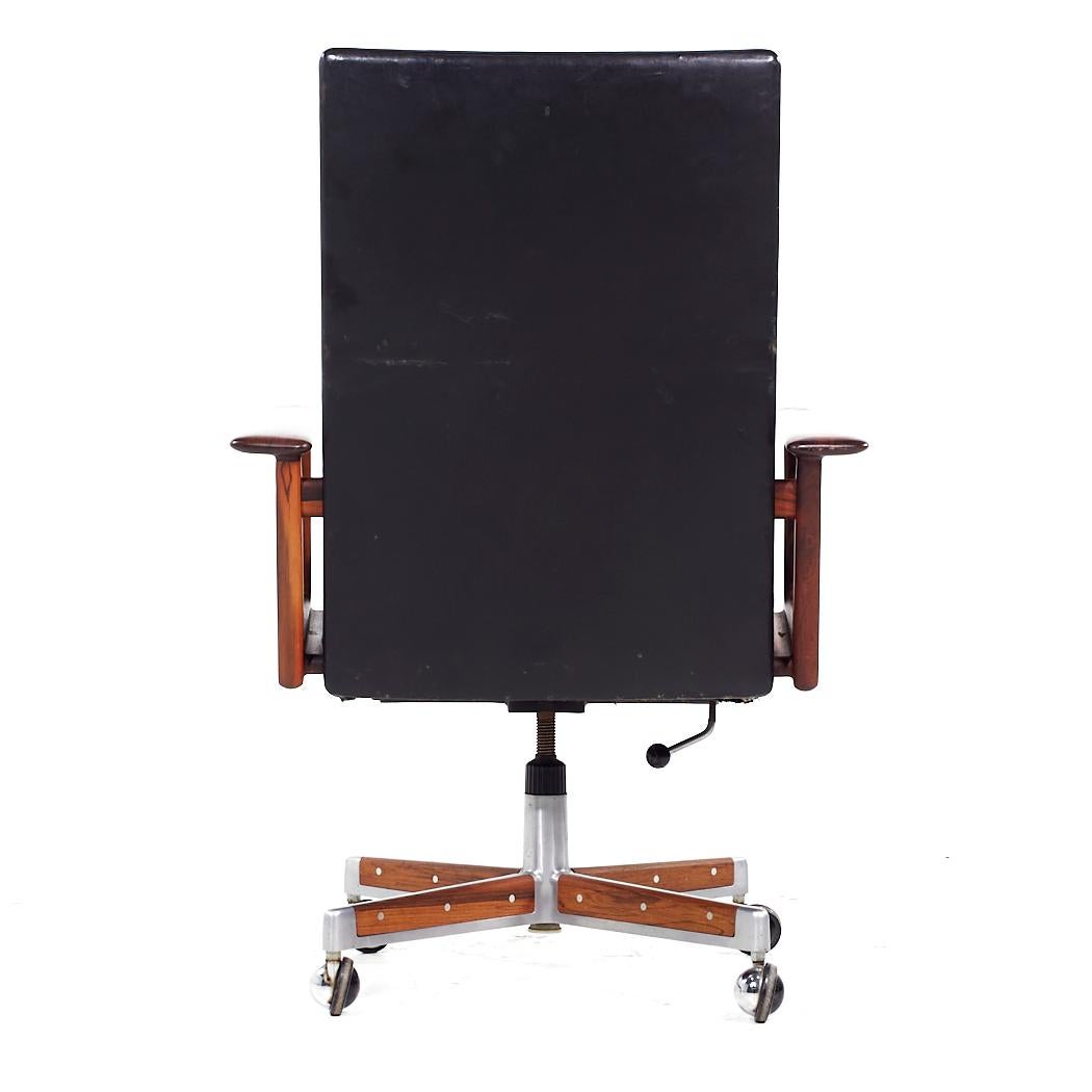 Late 20th Century Arne Vodder for Sibast Mid Century Danish Rosewood Executive Desk Chair