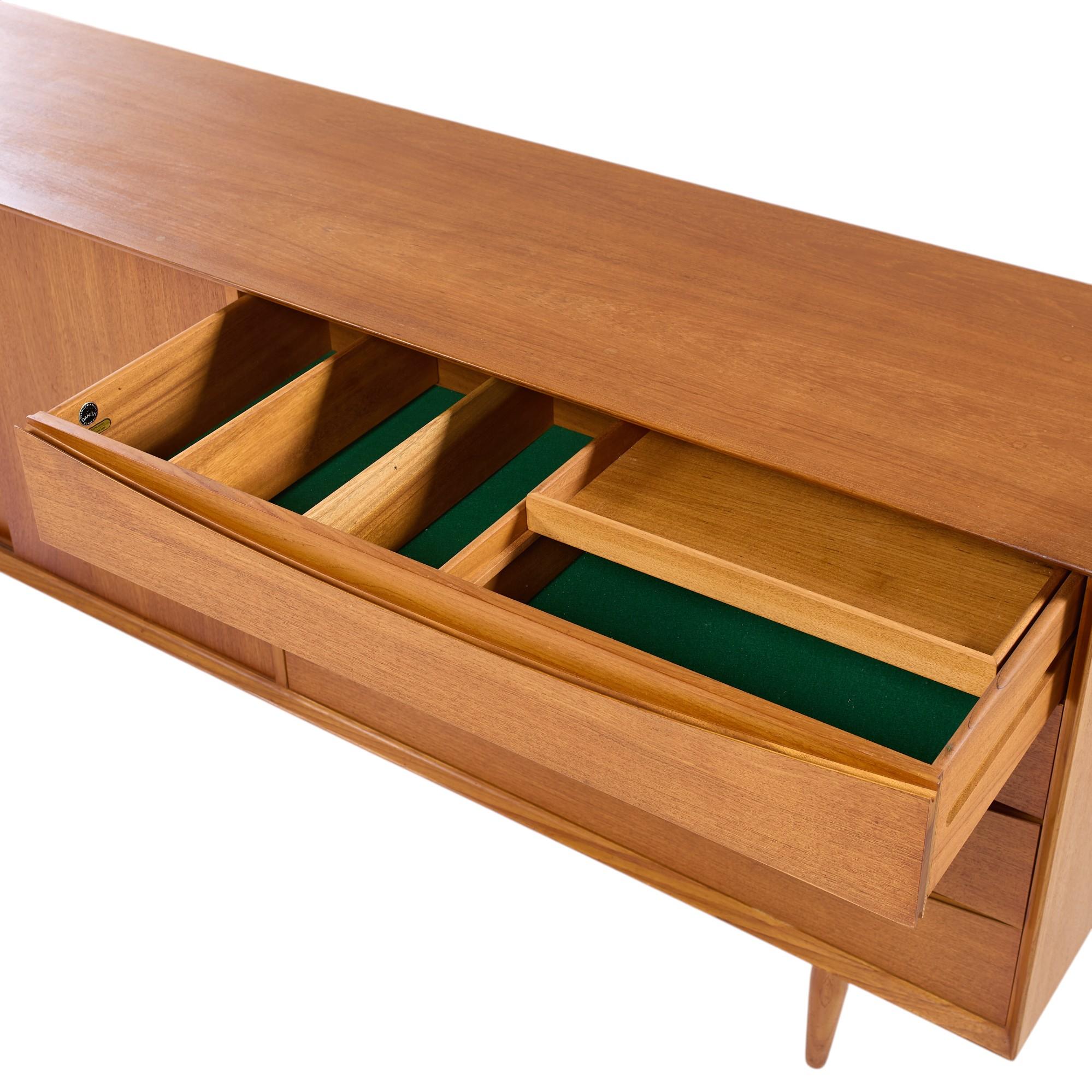Arne Vodder for Sibast Mid Century Danish Teak Credenza For Sale 3