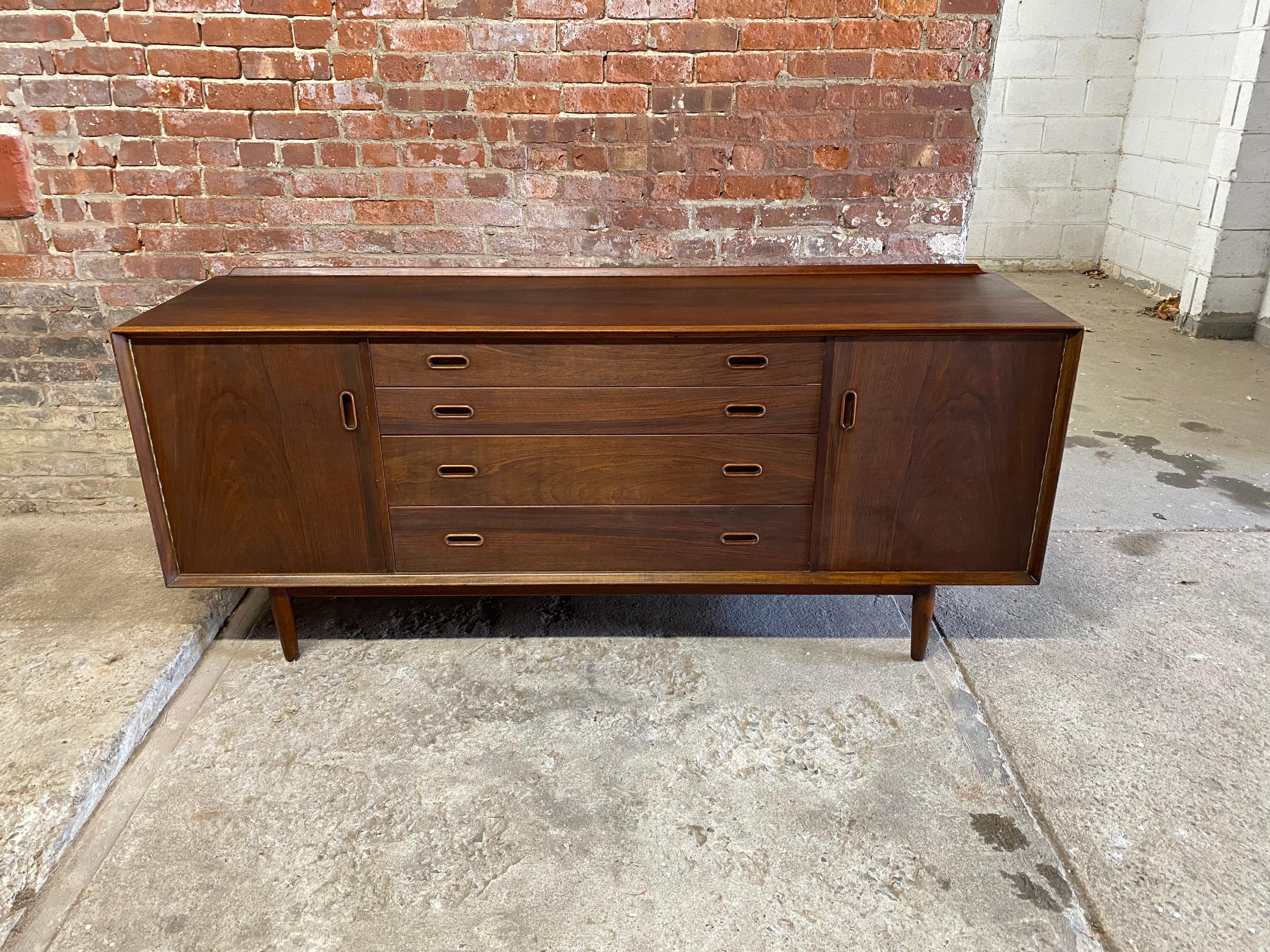 Arne Vodder for Sibast Mobler Teak Triennale Sideboard In Good Condition In Garnerville, NY