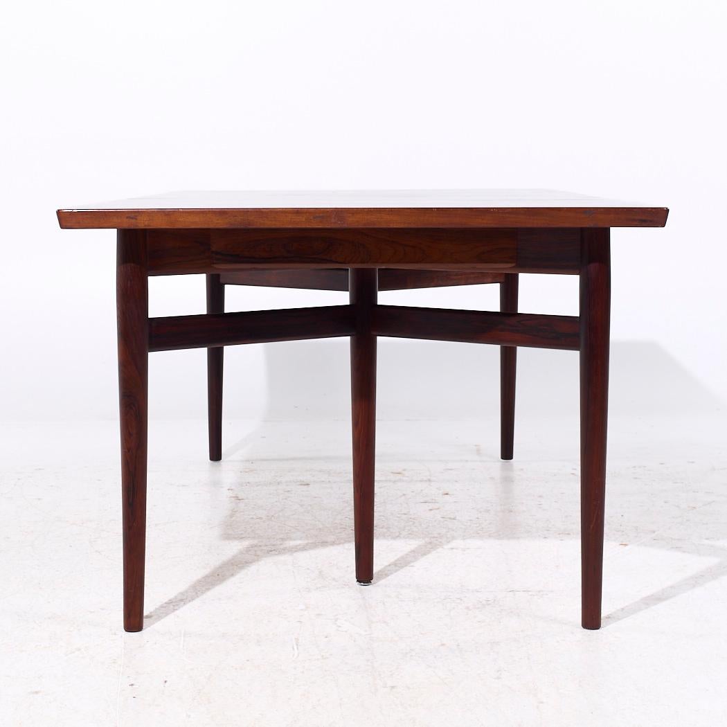 Arne Vodder for Sibast Model 201 MCM Table de salle à manger à rallonge en bois de rose - 2 abattants en vente 1