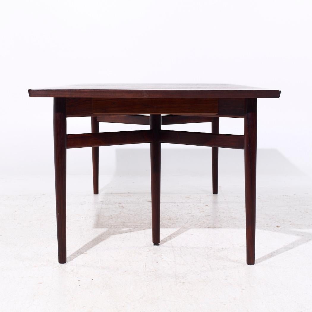 Arne Vodder for Sibast Model 201 MCM Table de salle à manger à rallonge en bois de rose - 2 abattants en vente 2