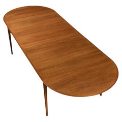 Arne Vodder para Sibast, modelo 227: mesa de comedor danesa extensible de teca, década de 1960