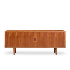 Arne Vodder for Sibast Model 37 Danish Teak Tambour Door Sideboard Credenza
