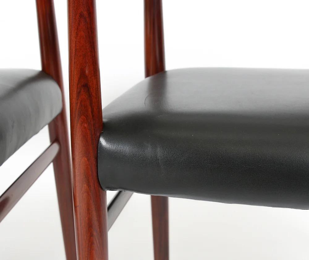 Arne Vodder for Sibast Rosewood Armchairs Set of Four For Sale 3