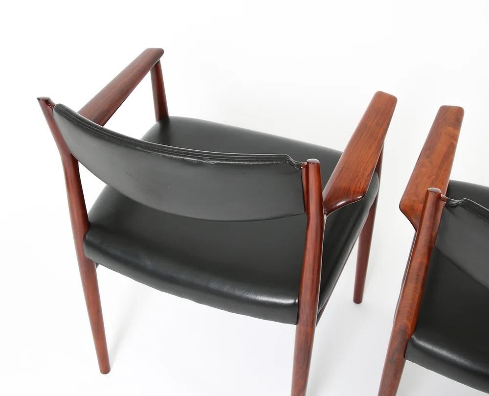 Arne Vodder for Sibast Rosewood Armchairs Set of Four For Sale 4