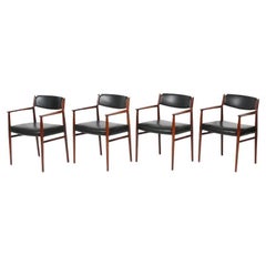 Arne Vodder for Sibast Rosewood Armchairs Set of Four