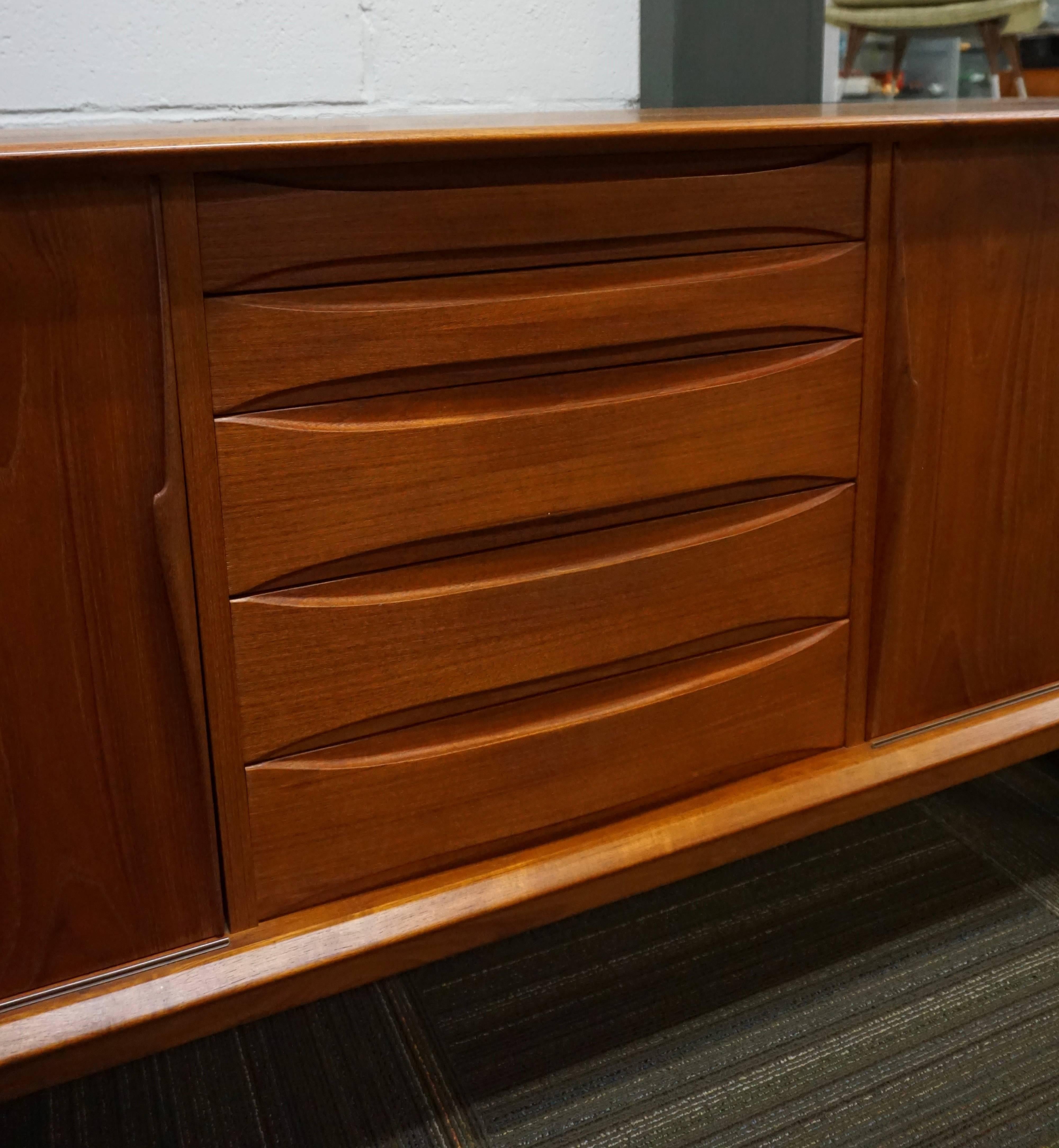 Modern Arne Vodder for Sibast Sled-Leg Teak Credenza For Sale