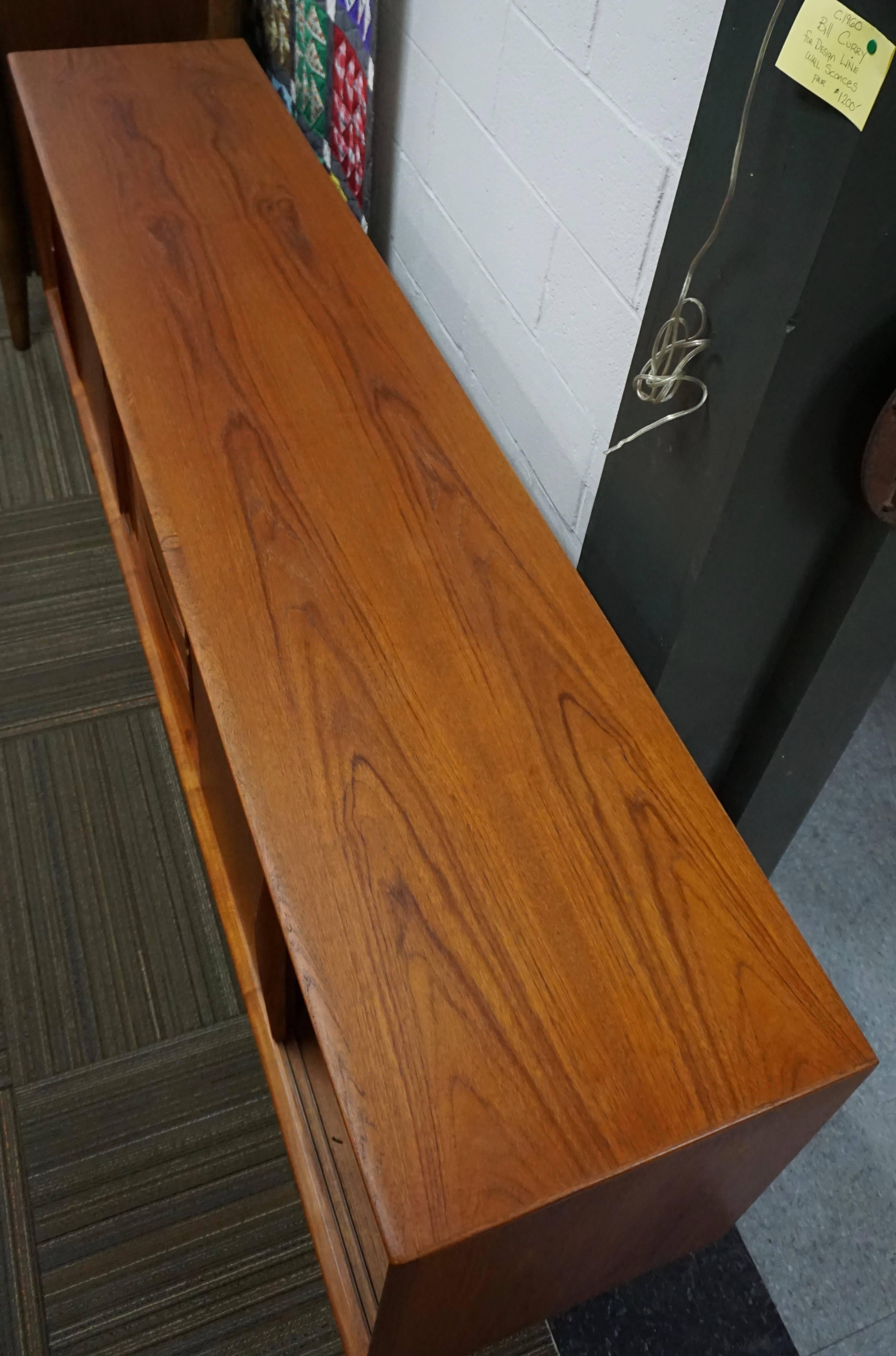 Arne Vodder for Sibast Sled-Leg Teak Credenza In Good Condition For Sale In Hudson, NY