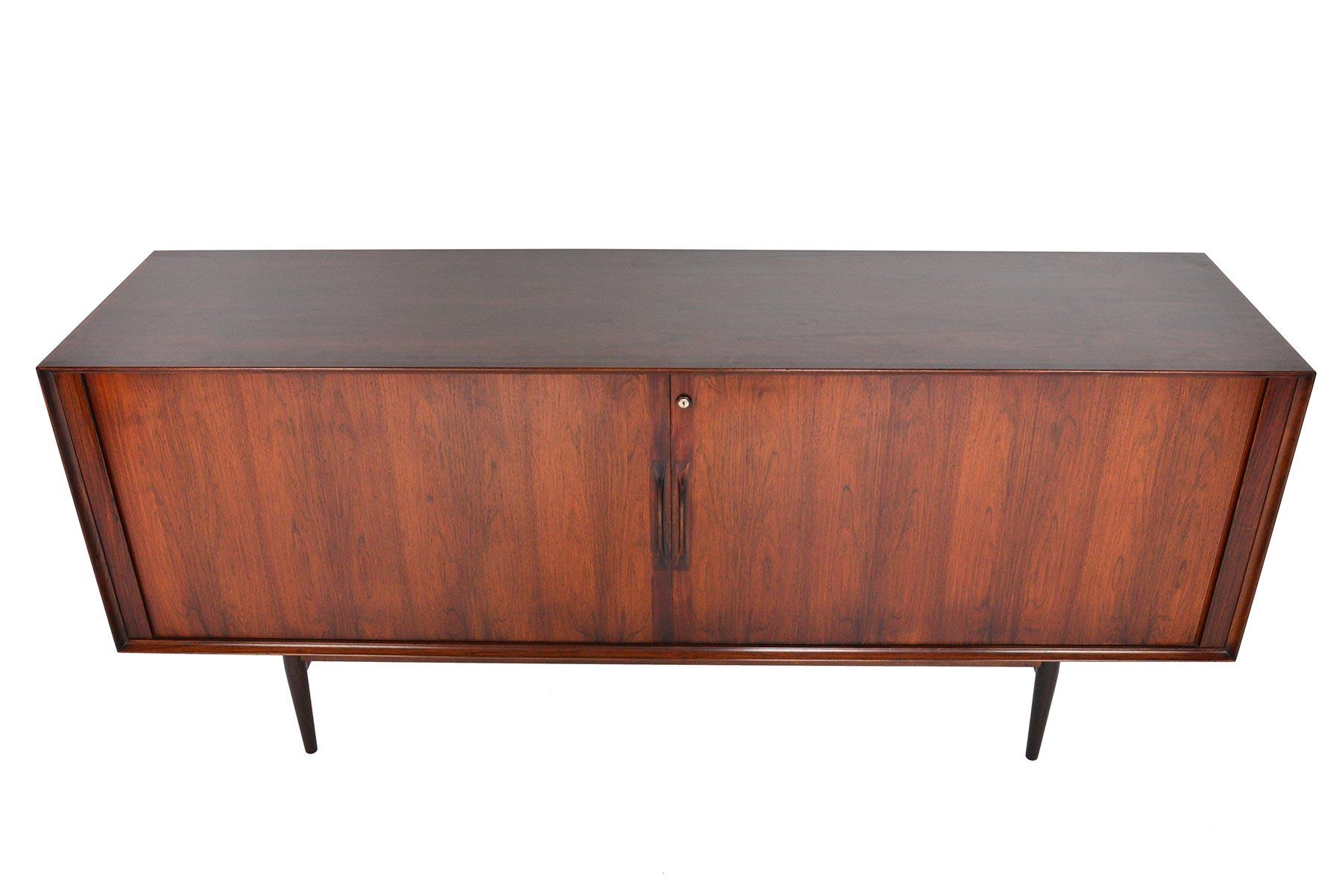 Scandinavian Modern Arne Vodder for Sibast Tambour Credenza in Rosewood