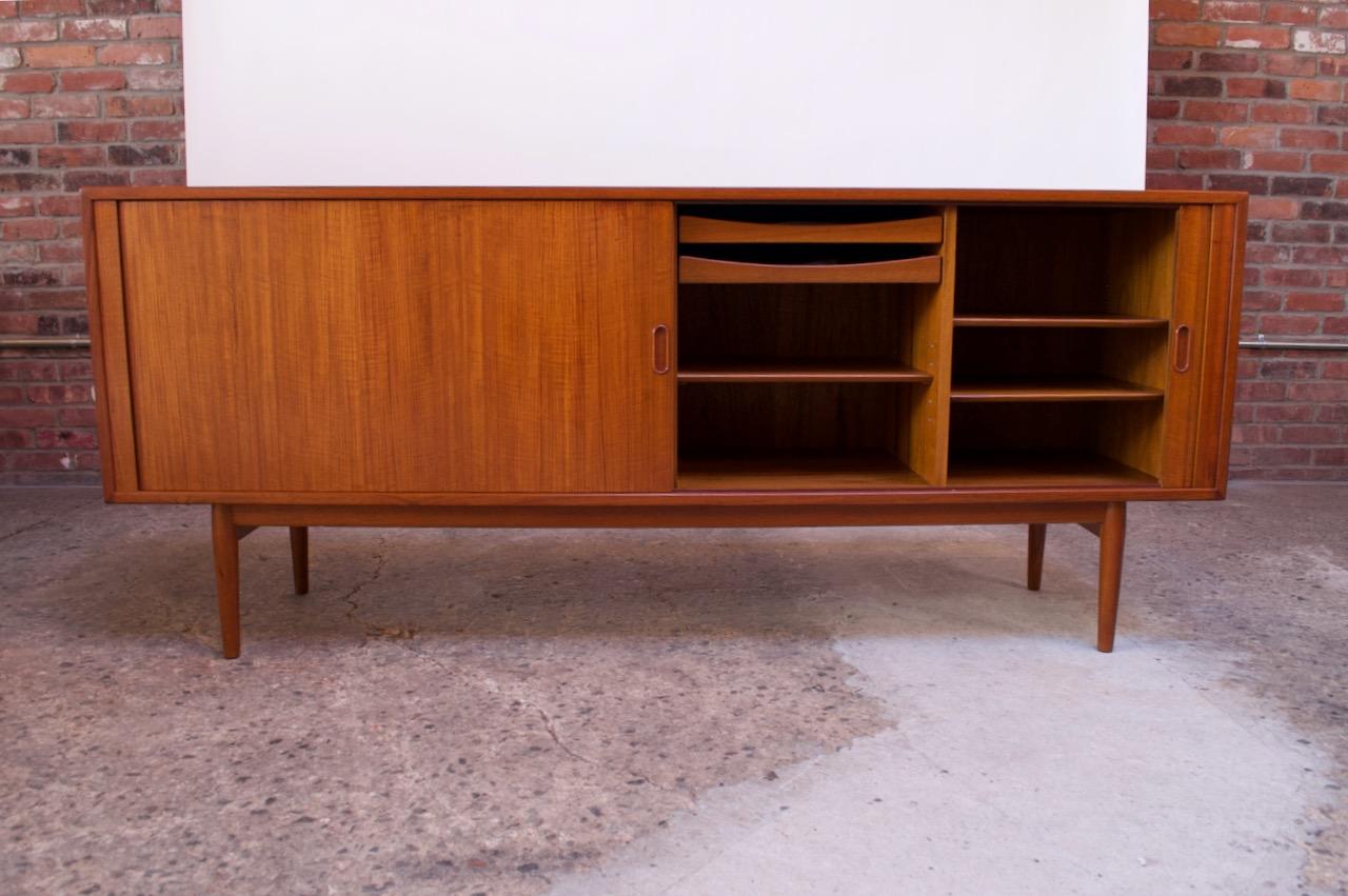 Arne Vodder for Sibast Tambour-Door Teak Credenza Model 37 2