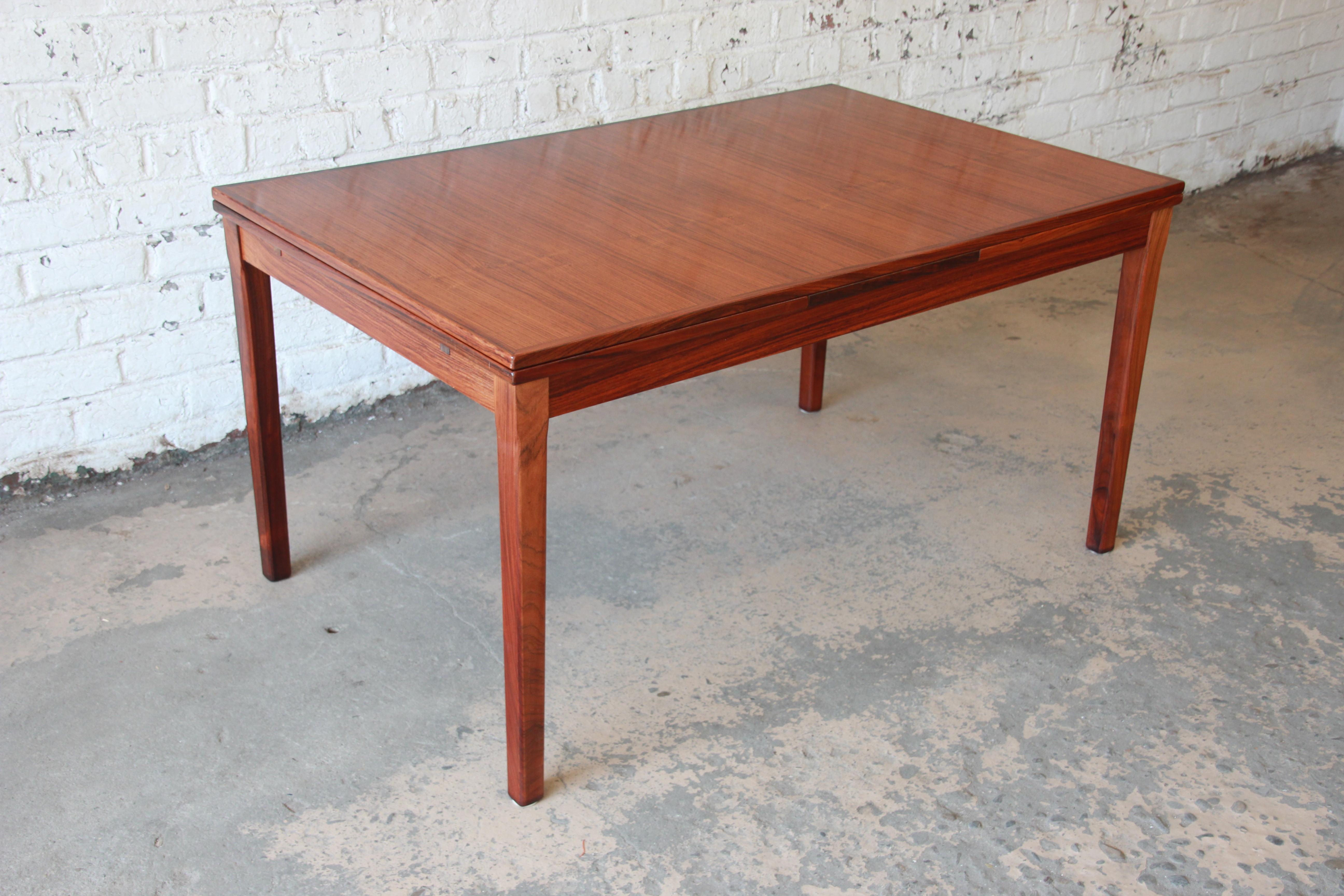 Scandinavian Modern Arne Vodder for Sigh & Sons Danish Modern Rosewood Extension Dining Table