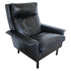 Arne Vodder, Fritz Hansen Leather Lounge Chair, Model 3332