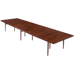 Arne Vodder Grand Dining Table in Exotic Hardwood