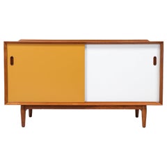 Arne Vodder Lacquered and Teak Credenza with Reversible Doors for Sibast Møbler